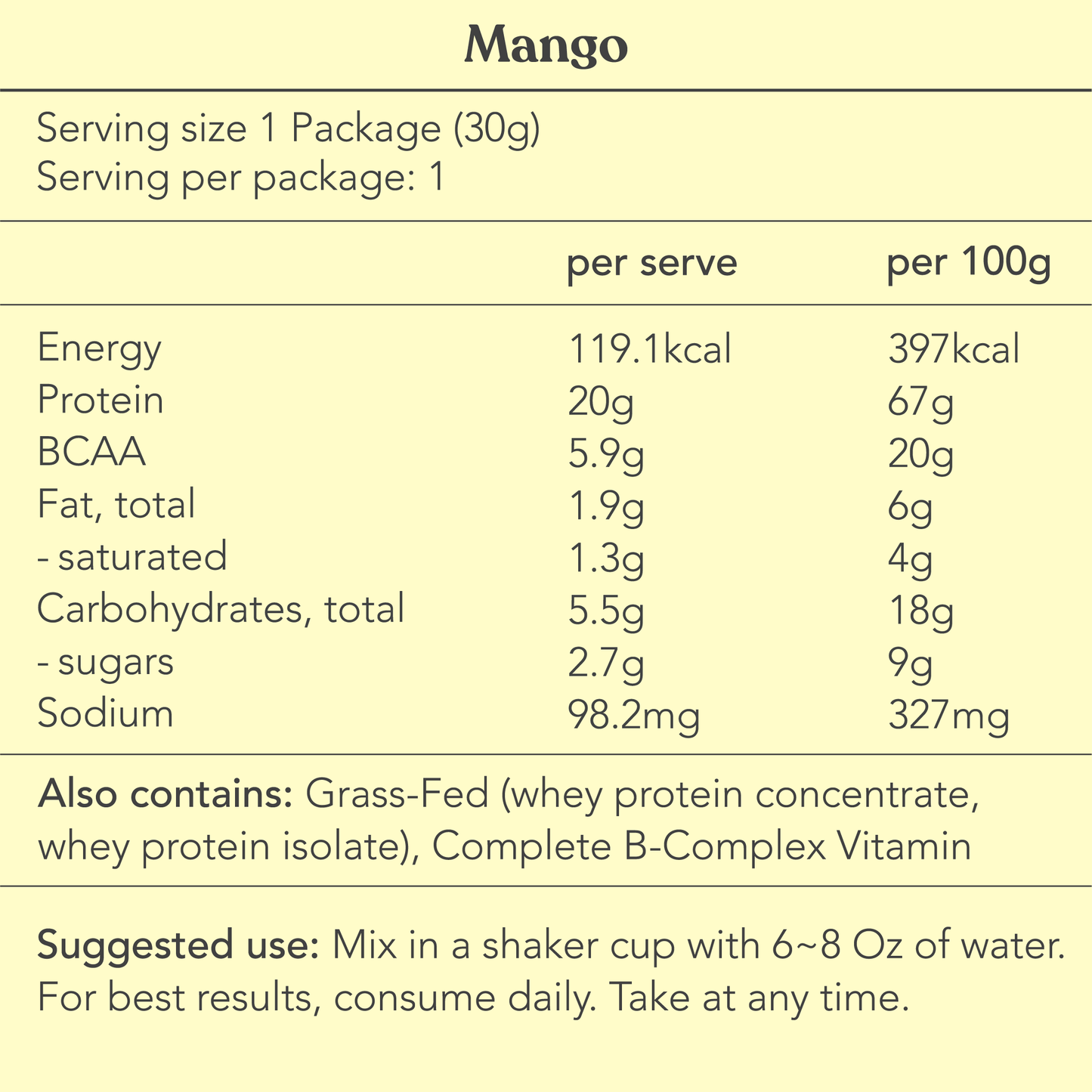GRASS-FED WHEY | MANGO