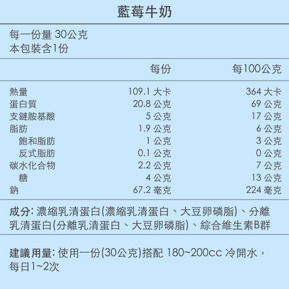 藍莓牛奶 | 12 入 ＋ 經典藍色搖搖杯