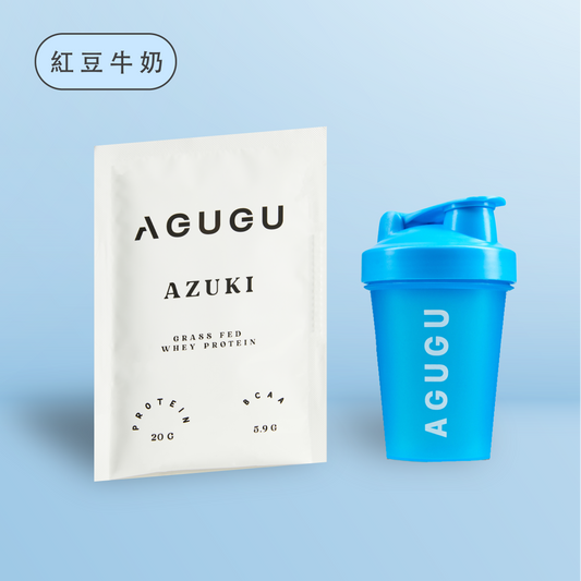 GRASS-FED WHEY AZUKI | 12 PACK ＋ BLUE CLASSIC SHAKER BOTTLE