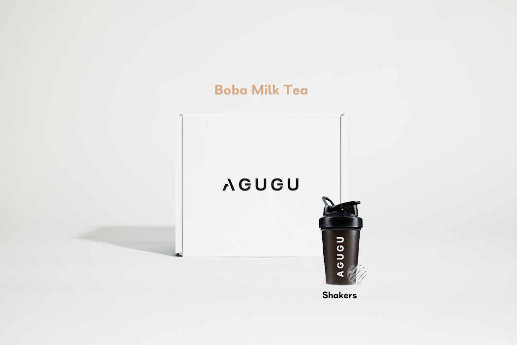 BOBA MILK TEA  12 PACK ＋ BLACK CLASSIC SHAKER BOTTLE (CARRY LOOP) – Agugu